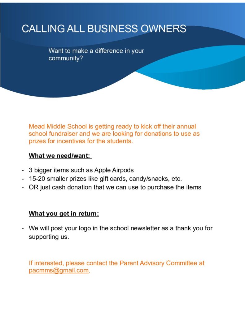 Parent Advisory Committee flyer