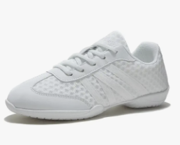 A single white athletic shoe with a textured design and lace-up front, suitable for sports or casual wear.